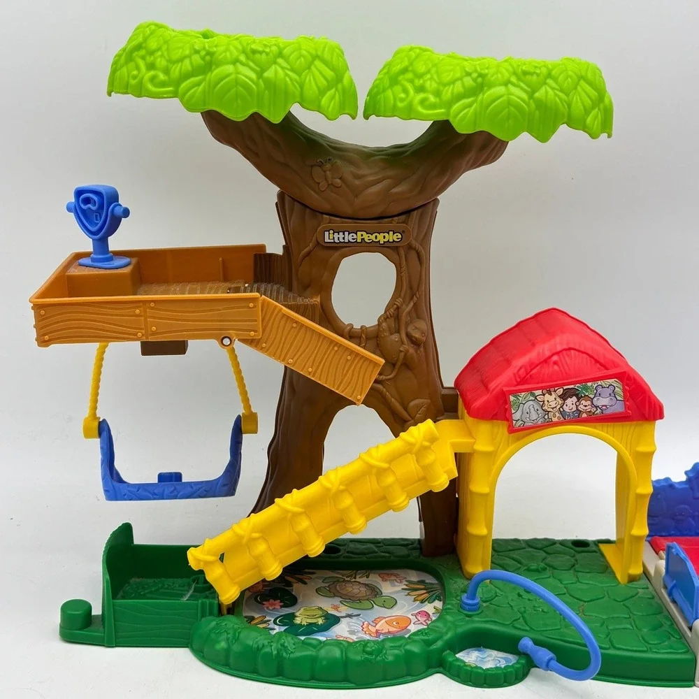 Fisher-Price Little People Big Animal Zoo Treehouse Playset CHF55 Vintage Toy